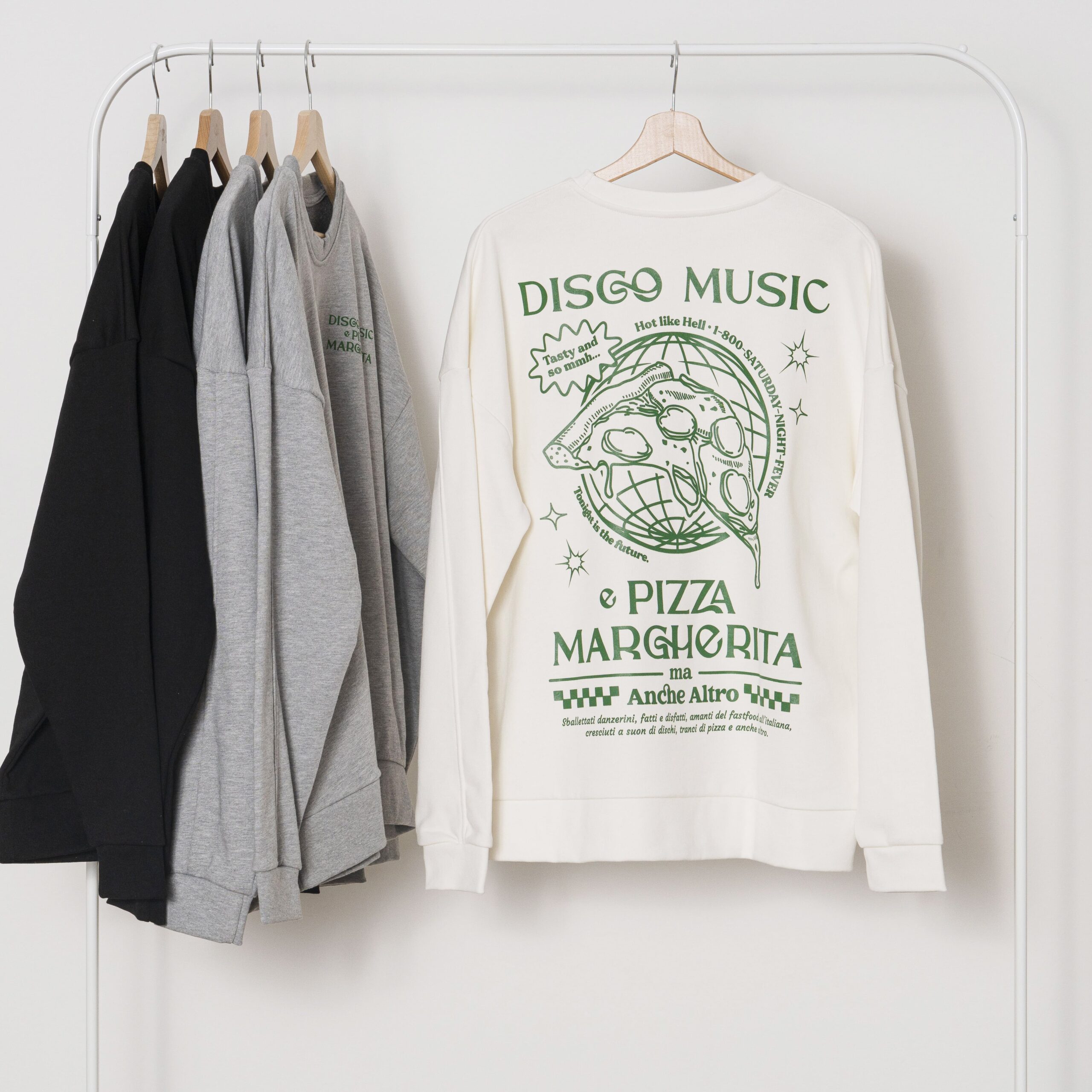 FELPA | Disco Music & Pizza Margherita - Bianca