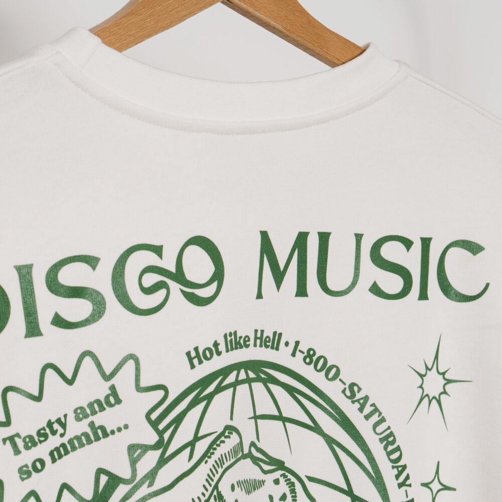FELPA | Disco Music & Pizza Margherita - Bianca - immagine 3